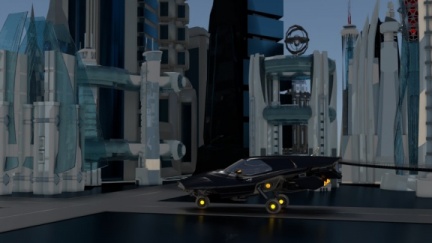 bat hover car futuristic city2