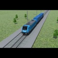 Cargo train  - Rrailway cargo transport - 3d animation